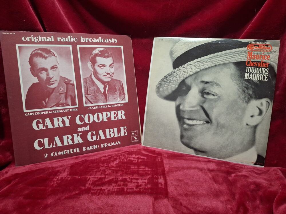 Maurice Chevalier & Gary Cooper/Clark Gable Radio Dramas Vinyl Lot (2)